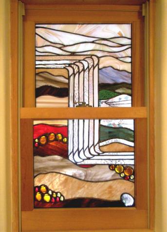 Abstract Waterfall �Placitas Art Glass