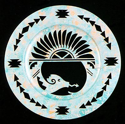 Verdigris Serpent Plate Dennie York