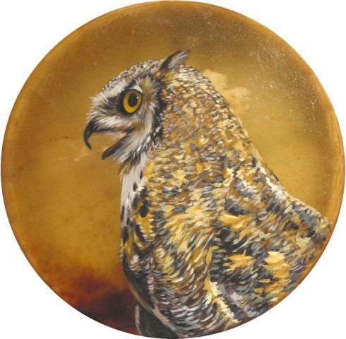 Great Horned Owl Drum ©Joan M. Hellquist