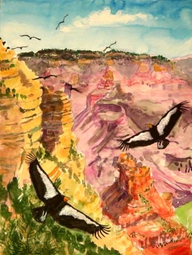 �Judith Roderick Condors Over the Grand Canyon