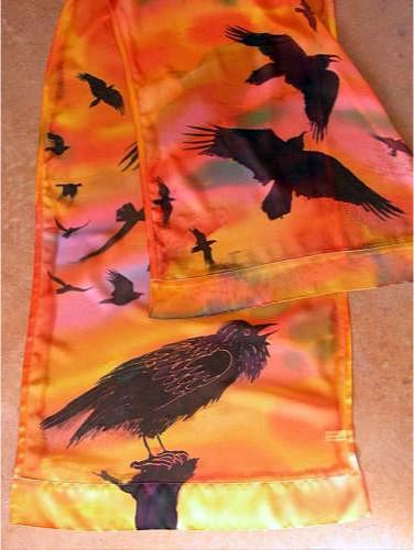 Wearable Raven Scarf Judith Roderick