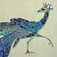 Peacock Wall Mosaic �Laura Robbins