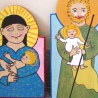 Mini Saints Series (detail) Mary Boatright - Retablos