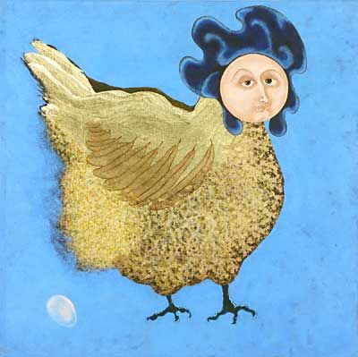 Placitas Artists - Chicken Lady �2005 Mary E. Carter